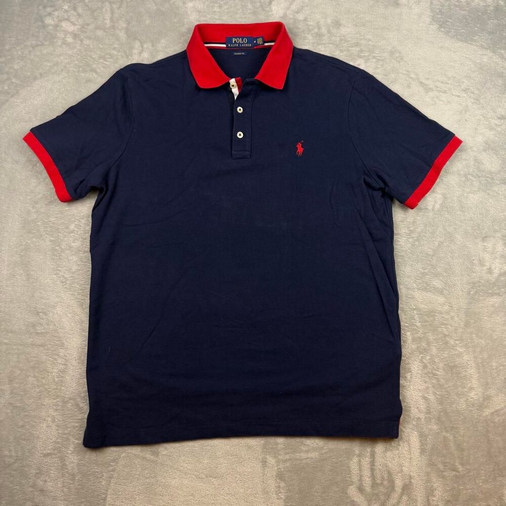 Polo-ralph-lauren Men's Navy and Blue Polo-shirts